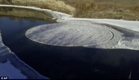 bizarre ice circle Sheyenne River 2
